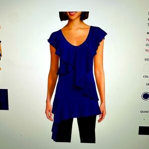 NWT EVA VARRO Tunic Top.  Size L